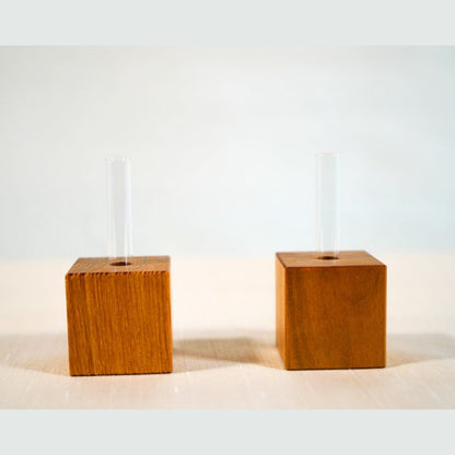 一輪挿しCUBE　欅